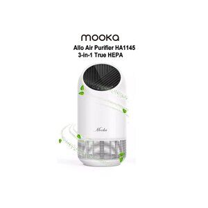 Mooka 3-in-1 True HEPA Indoor Home Air Purifier with 3 Speed Settings,HA1145
